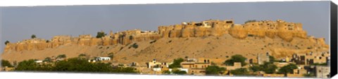 Framed Low angle view of a fort on hill, Jaisalmer Fort, Jaisalmer, Rajasthan, India Print