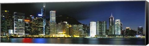 Framed View From Wanchai, Central District, Hong Kong Print