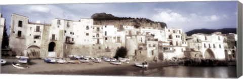 Framed Old Town, Cefalu, Sicily, Italy Print