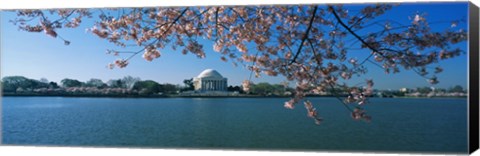 Framed Monument at the waterfront, Jefferson Memorial, Potomac River, Washington DC, USA Print