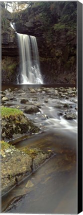 Framed Water Falling From Rocks, River Twiss, Thornton Force, Ingeleton, North Yorkshire, England, United Kingdom Print