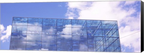 Framed Sky reflected on a building, Kunstmuseum Stuttgart, Stuttgart, Baden-Wurttemberg, Germany Print
