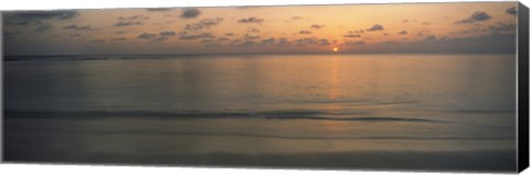 Framed Sunset View from Asdu Resort, Maldives Print