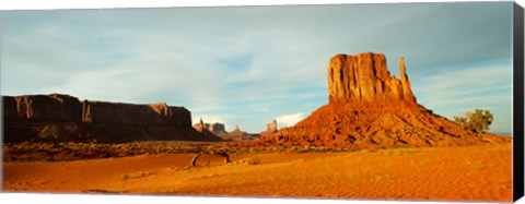 Framed Buttes Rock Formation with Blue Sky at Monument Valley Print