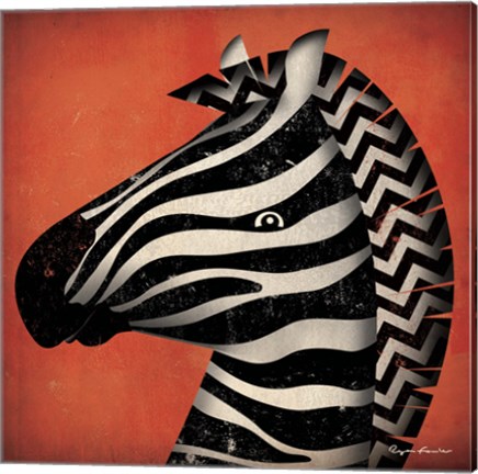 Framed Zebra WOW Print