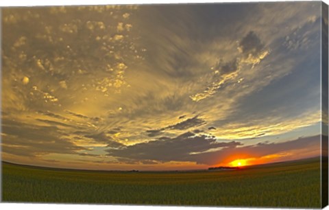 Framed Cloudscape at sunset, Alberta, Canada Print