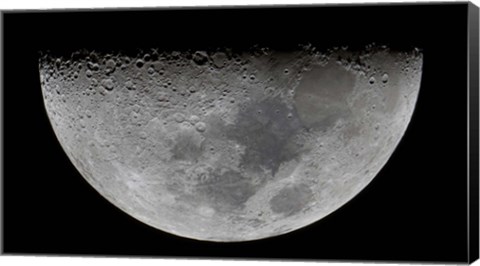Framed feature known as Lunar-X visible on the moon&#39;s surface Print