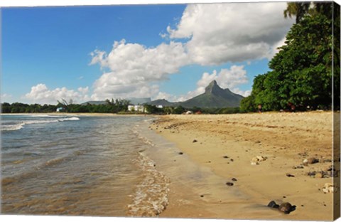 Framed Calm Beach, Tamarin, Mauritius Print