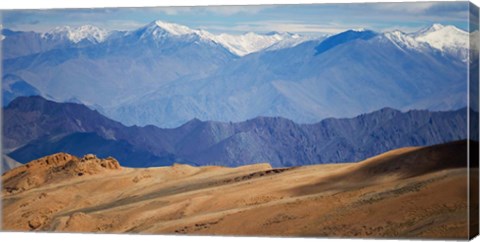 Framed Landscape of the Himalayas, Taglangla Pass, Ladakh, India Print