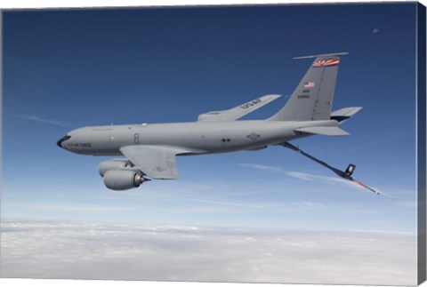 Framed KC-135R Flies a Training Mission over Arizona Print