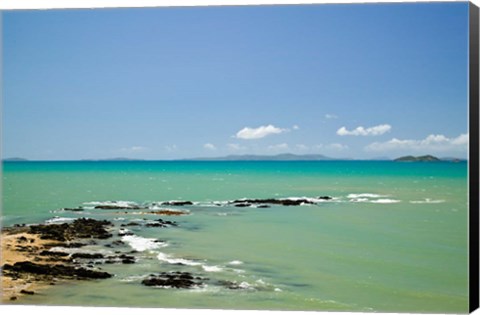 Framed Australia, Emu Park, Churchill Lookout, Beach Print
