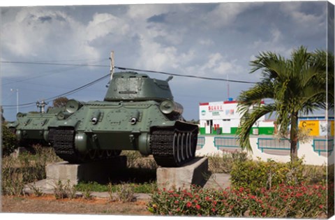 Framed Cuba, Bay of Pigs, T-34 tank Print