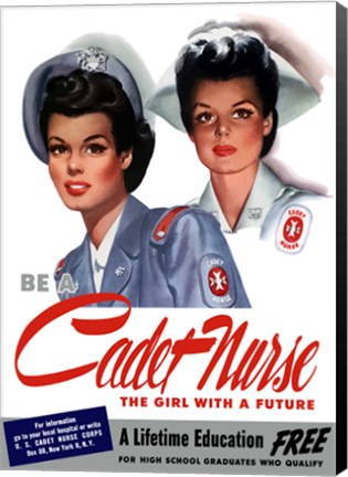 Framed Be a Cadet Nurse Print