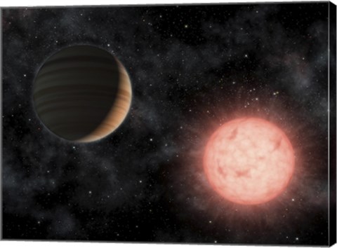 Framed Artist&#39;s Concept of the Smallest Star Known to Host a Planet Print