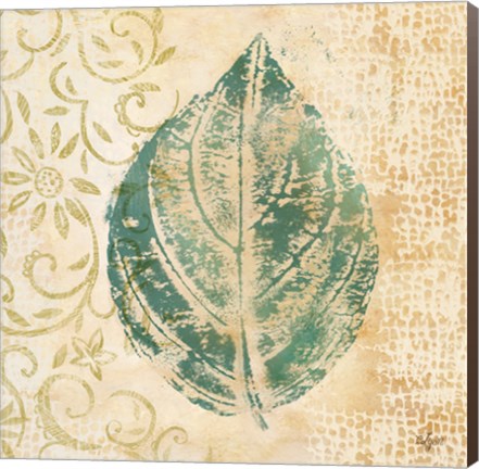 Framed Leaf  Scroll I Print