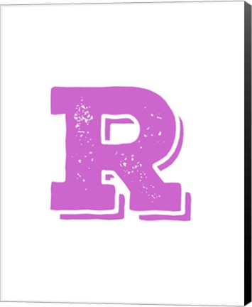 Framed R in Pink Print