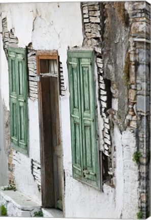 Framed Old Turkish Era Building, Vathy, Samos, Aegean Islands, Greece Print