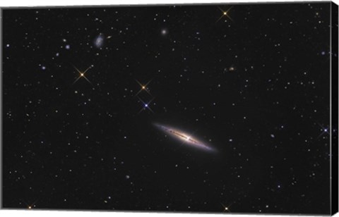 Framed NGC 4013 is an edge-on unbarred spiral galaxy in the Constellation Ursa Major Print