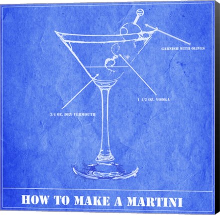 Framed How to Make a Martini Print
