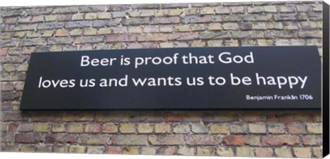 Framed Beer Sign Print