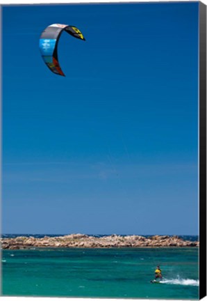 Framed Kite Surfing in France Print