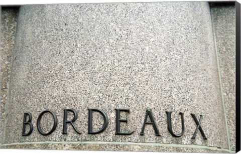Framed Foot Pedestal of Statue, Bordeaux City Print