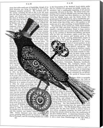 Framed Steampunk Crow Print