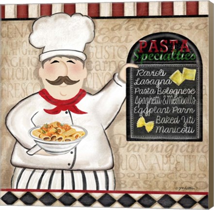 Framed Pasta Chef Print