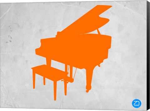 Framed Orange Piano Print