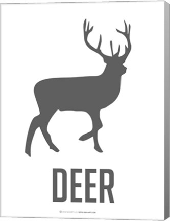 Framed Deer Black Print