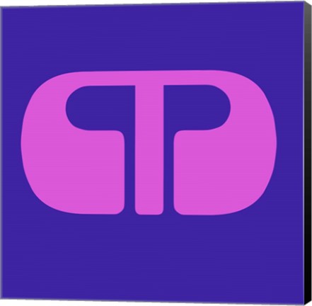 Framed Letter M Purple Print