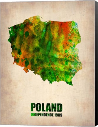 Framed Poland Watercolor Print