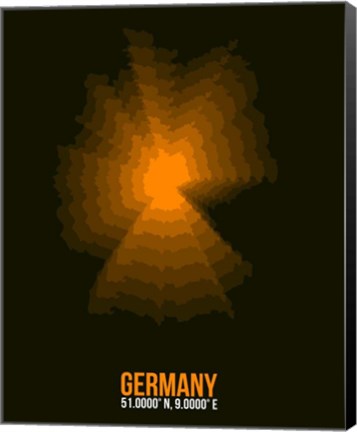 Framed Germany Radiant Map 1 Print