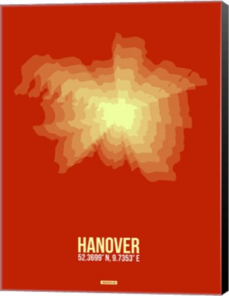 Framed Hanover Radiant Map 3 Print