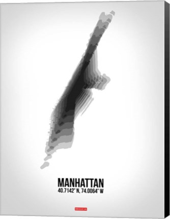 Framed Manhattan Radiant Map 5 Print