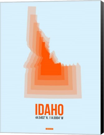 Framed Idaho Radiant Map 1 Print