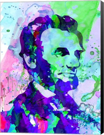 Framed Lincoln Watercolor Print