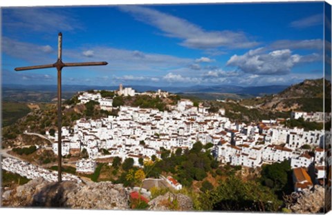 Framed Village of Casares, Malaga Province, Andalucia, Spain Print