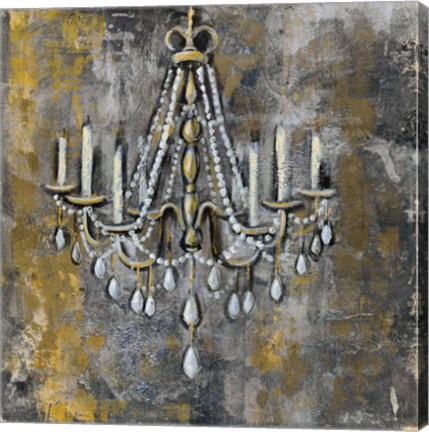 Framed Vintage Chandelier II Print