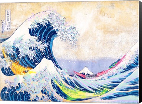 Framed Hokusai&#39;s Wave 2.0 Print