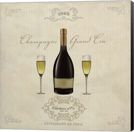 Framed Champagne Grand Cru Print