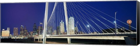 Framed Margaret Hunt Hill Bridge, Dallas, Texas Print