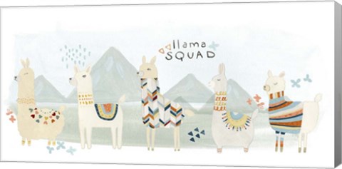Framed Llama Squad III Print