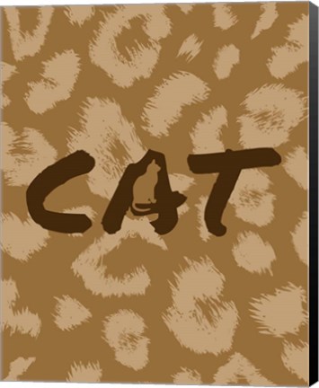 Framed Cat Pattern Print