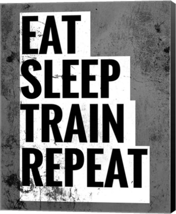 Framed Eat Sleep Train Repeat Print