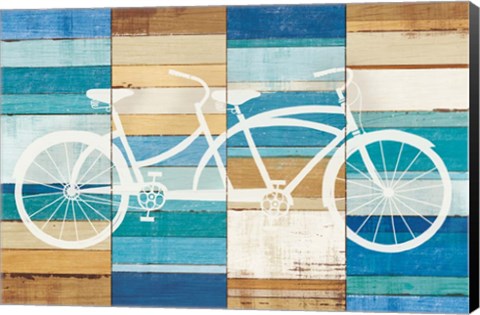 Framed Beachscape Tandem Cruiser Print