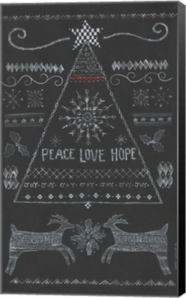 Framed Peace, Love, Hope Tree Print