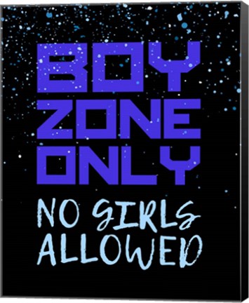 Framed Boy Zone-Sparkle Print