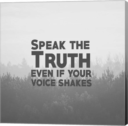Framed Speak The Truth - Grayscale Print