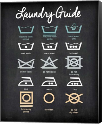 Framed Laundry Guide Print